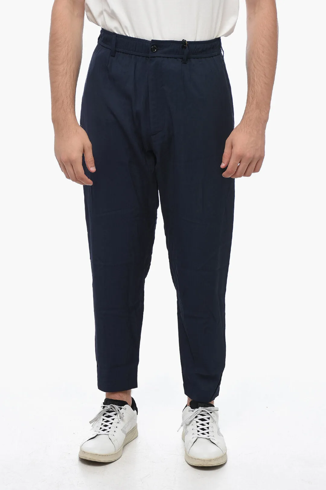 4SDesigns Twill Chino Pants with Drawstring
