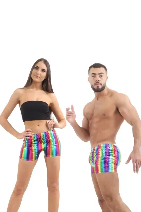 Adult Shiny Metallic Hot Pants