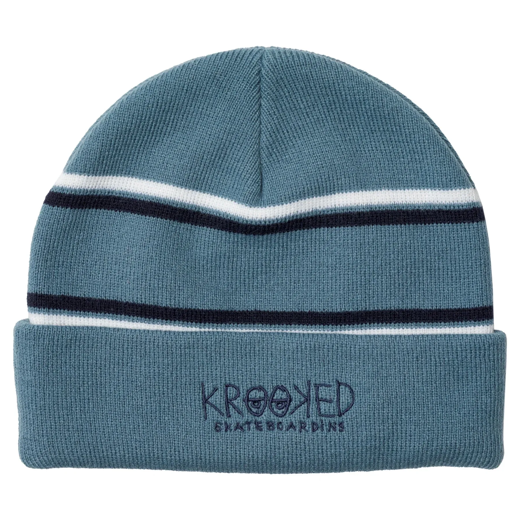 Krooked Eyes Cuff Beanie Blue/Navy/White