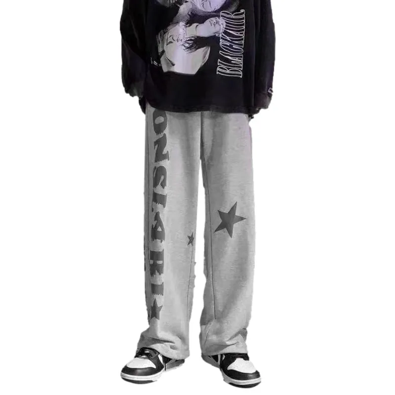 Letter Print Loose Sweatpants