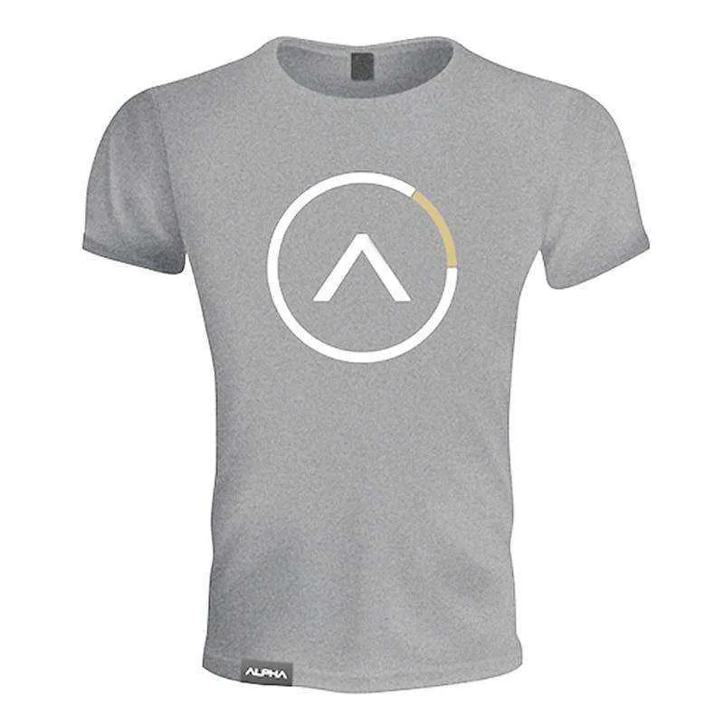Sports Fitness Fashion Letter Printing Men's Short Sleeve T-shirt
