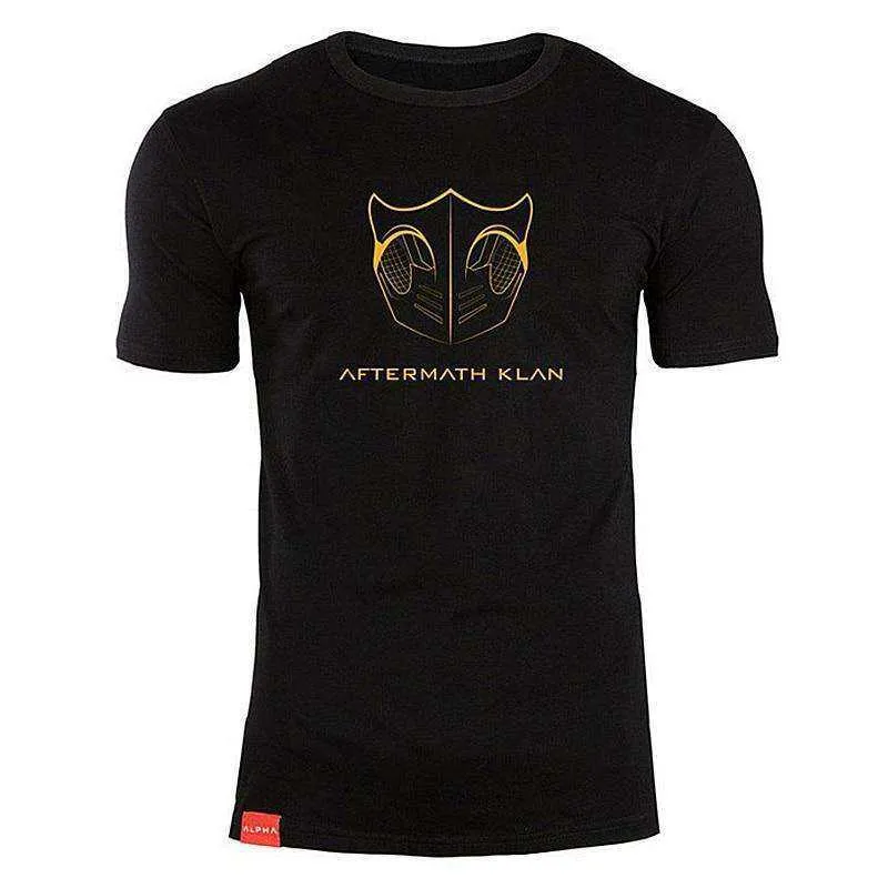 Sports Fitness Fashion Letter Printing Men's Short Sleeve T-shirt